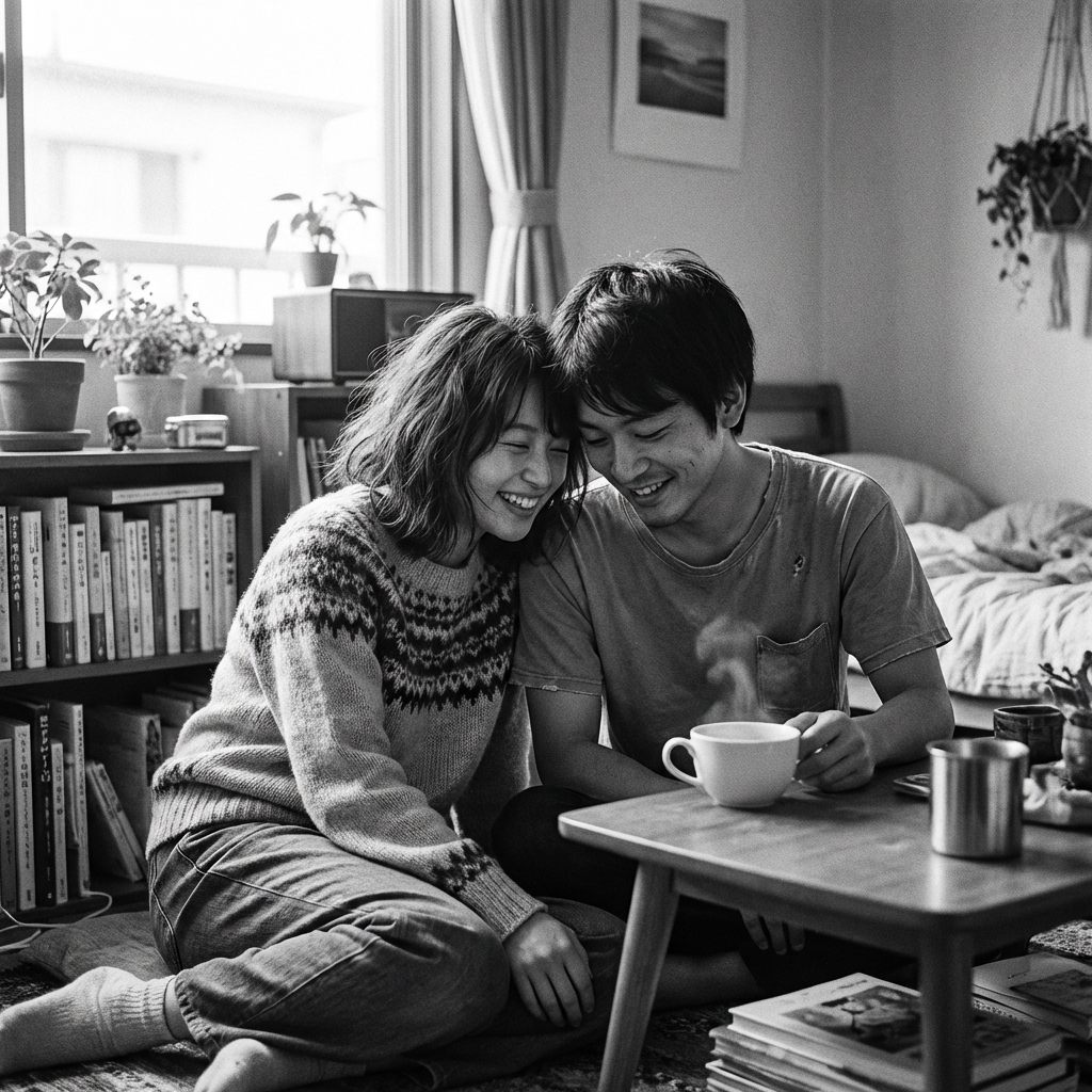 飾らない日常の男女